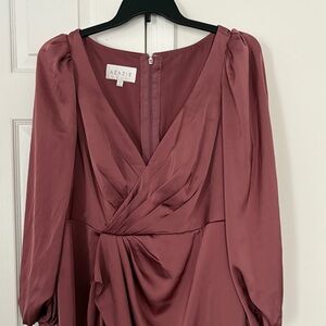 Azazie Long Sleeve Dress in Dusty Rose